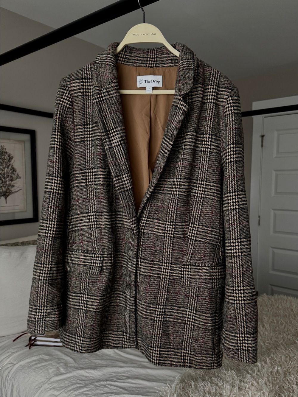 The Drop Men's Plaid Sport Coat in Brown Glen Check